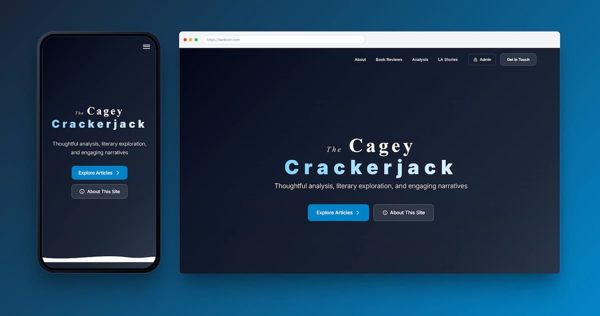 Brand cover image for The Cagey Crackerjack website.