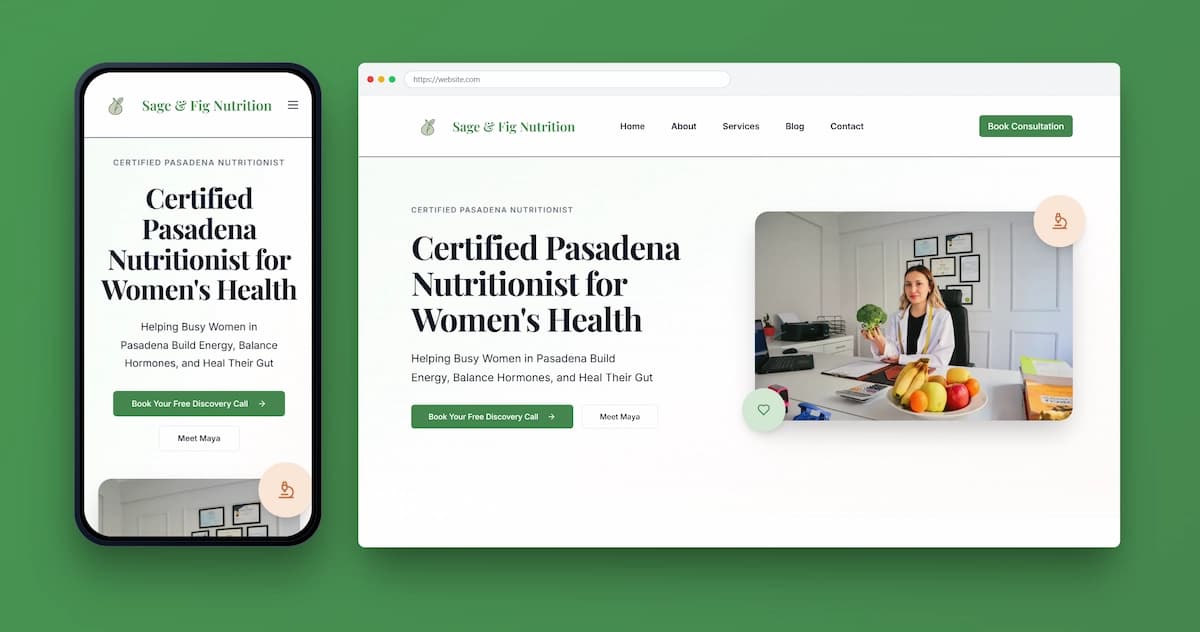 Brand cover image for Sage & Fig Nutrition website.