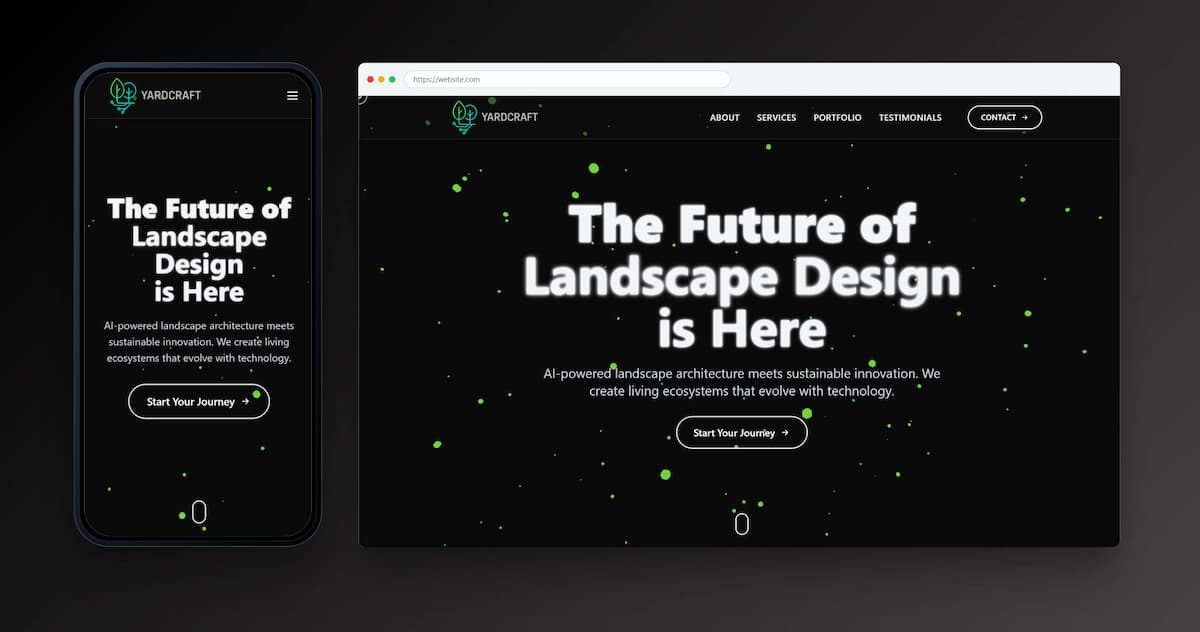 Demo business website for YardCraft